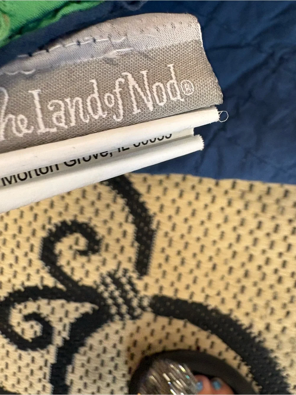 Land of Nod Blue and Green Quilt queen